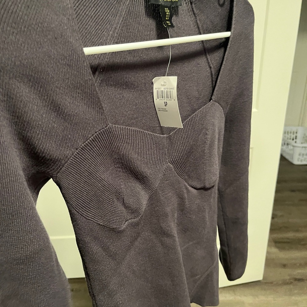 House of Harlow 1960 Heather Graphite Sweater - Picture 2 of 5